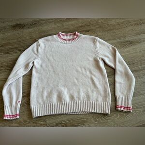 Outerknown Archer Cashmere Crewneck Sweater Rosewater Pink Varsity Women XS